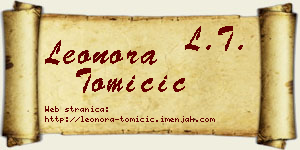 Leonora Tomičić vizit kartica
